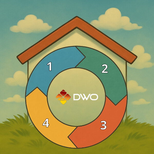 4-Step Circular Diagram